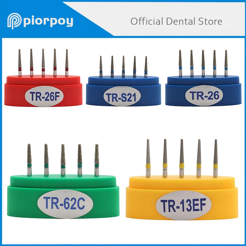 Стоматологические алмазные боры PIORPOY 5 шт./комплект для высокоскоростного