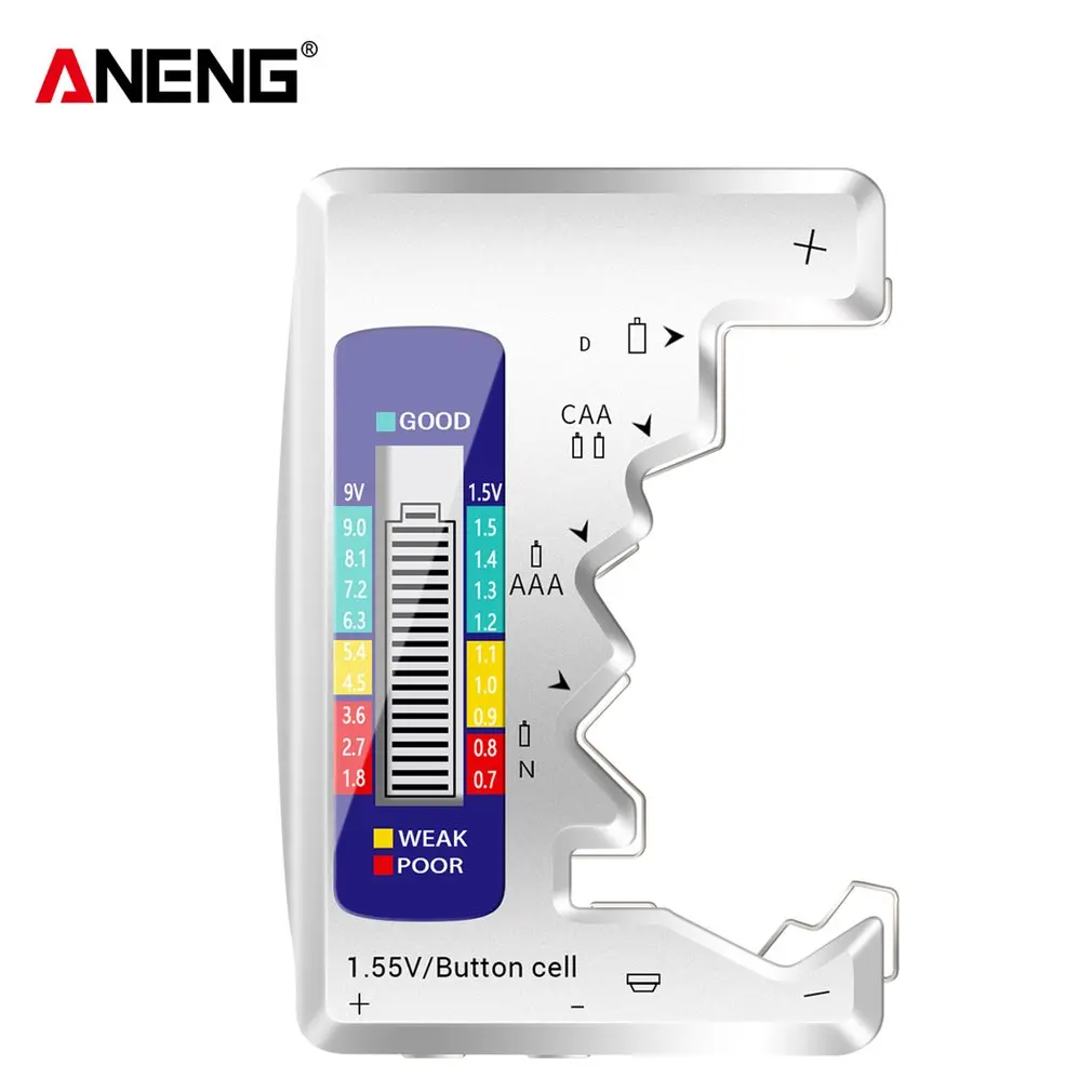 

Digital Battery Tester LCD Display C D N AA AAA 9V 1.5V Button Cell Battery Capacity Check Detector Capacitance Diagnostic Tool