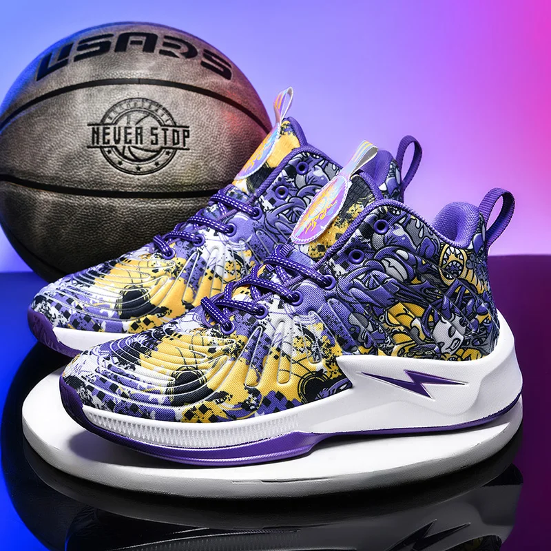 Мужские баскетбольные кроссовки Нескользящие спортивная обувь дышащие на