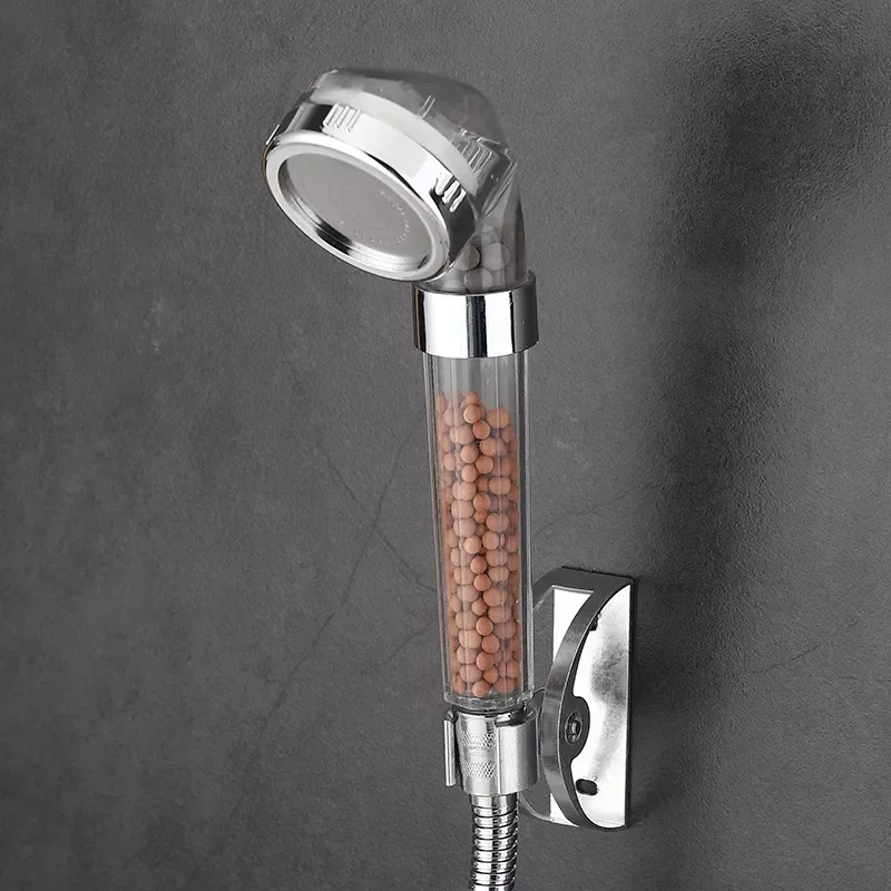 

Насадка для душа с отрицательными ионами и двойным фильтром, насадка для душа под давлением, бытовая водосберегающая ручная насадка для душ...