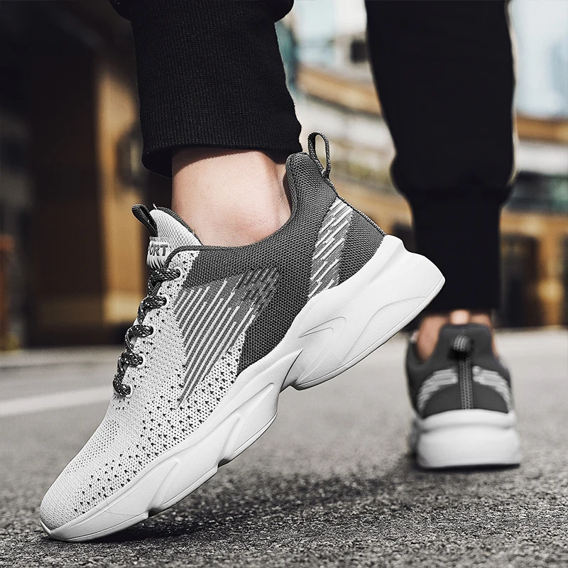 Mens Brand New Breathable Mesh Running Shoes Air Cushion Outdoor Sports Athletic Sneakers Work Out