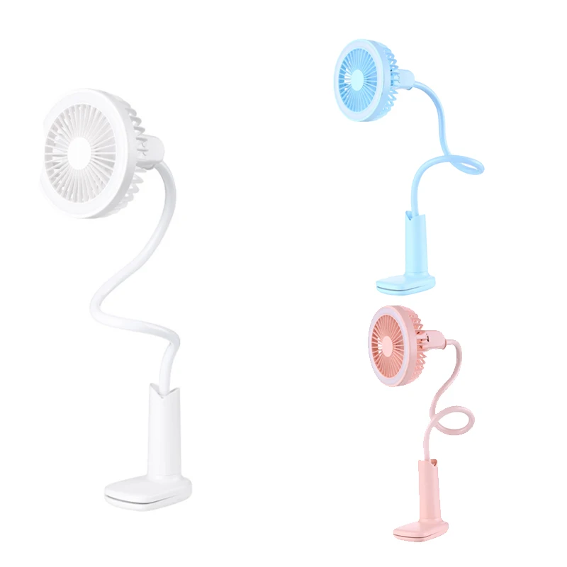 

Portable USB Fan Flexible With LED Light 2 Speed Adjustable Cooler Mini Fan Handy Small USB Cooling Fan For Child