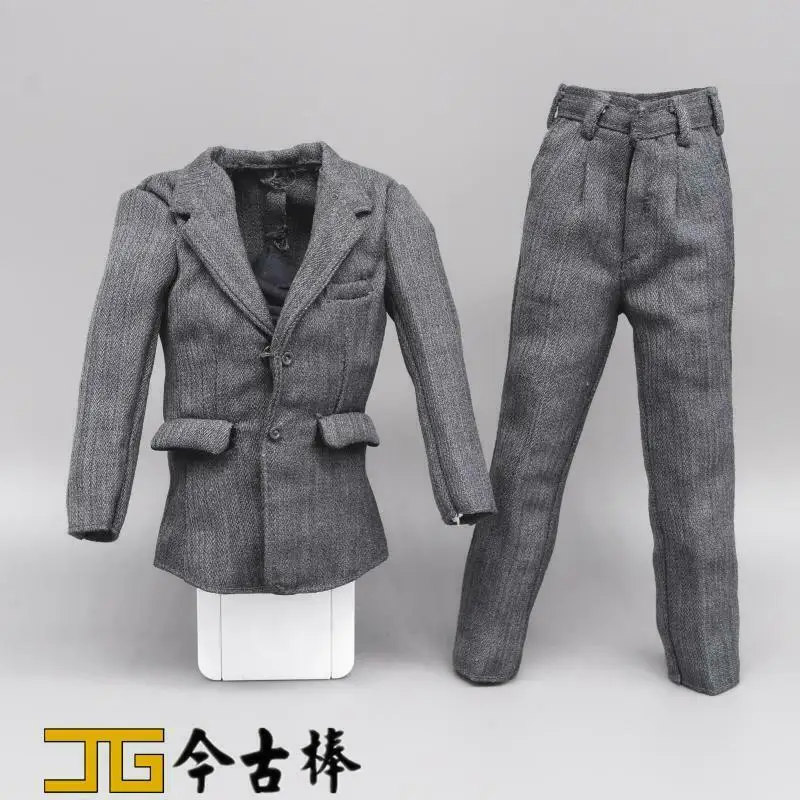 

DML 1/6 Male Soldier Grey Suit Uniform Clothes Set Fit 12'' Action Figure Body
