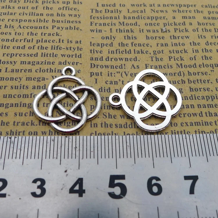 10 шт./лот 20*22 мм Подвески сделай сам из сплава с узлом для изготовления ожерелья