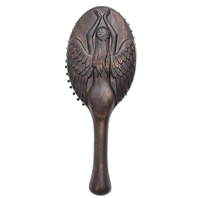 

Деревянная щетка для волос ручной работы/массажная Расческа с деревянной щетиной