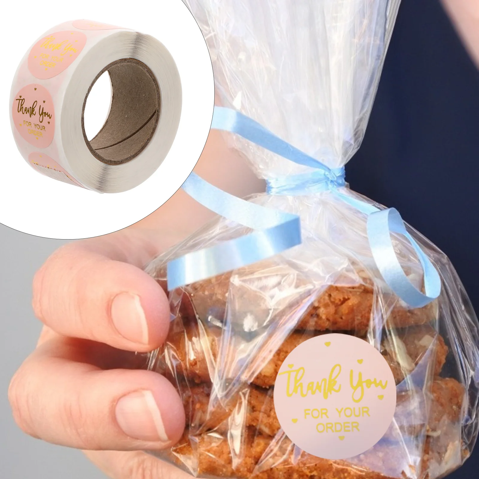 

Label Stickers Decals: 2 Rolls DIY Adhesive Sealing Sticker for Decorating Envelope Packaging Bag Box