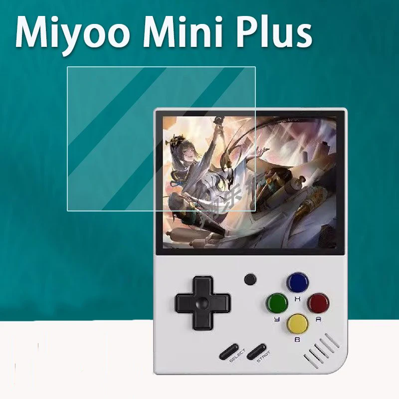 HD Anti Blue Tempered Glass for Miyoo Mini Plus Ultra Clear Screen Protector for Miyoomini+ Full Cover 9H Protective Front Film