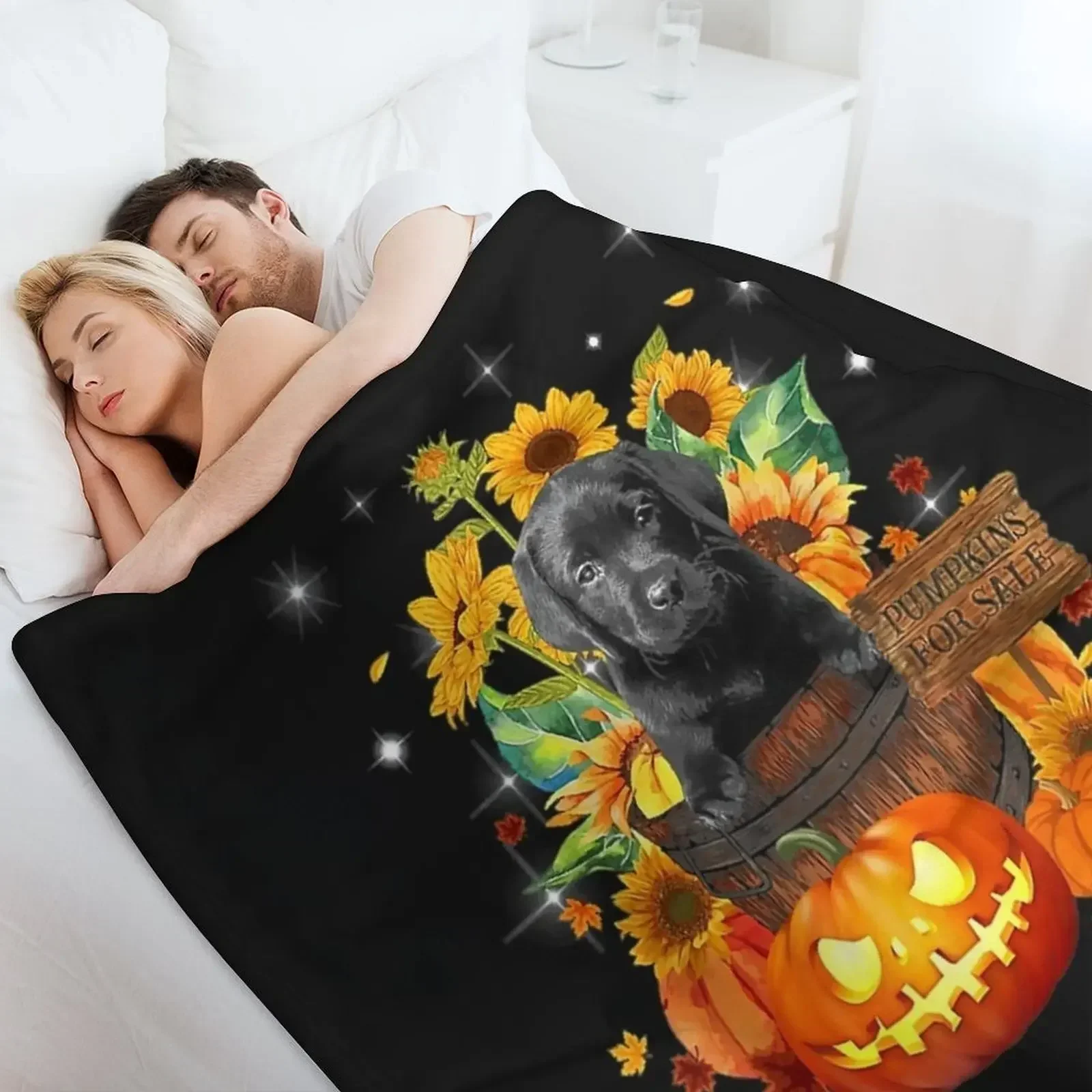 Пушистое одеяло Black Labrador