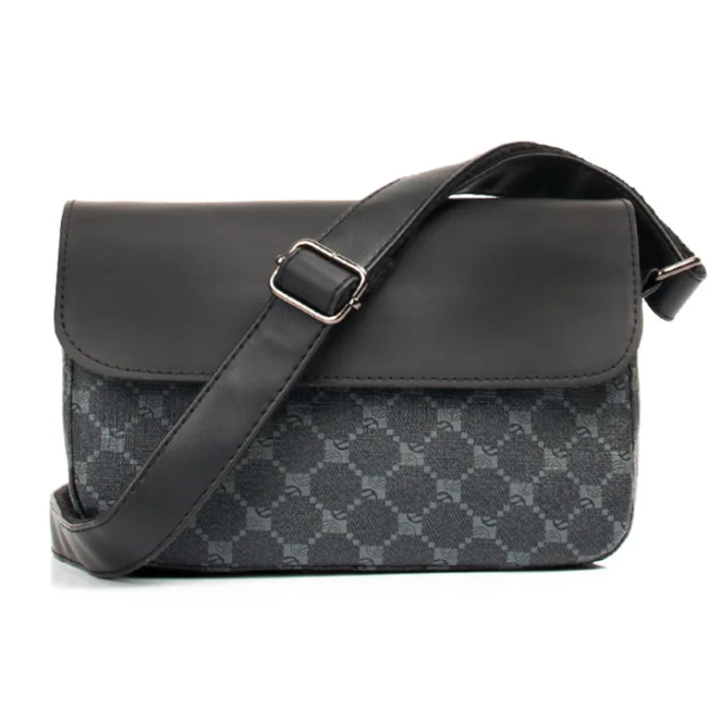 

Men's Leather Shoulder Bag Crossbody Chest Pack for Men Japanese-style Design Solid Color сумка мужская Messenger Bag Purse Sac