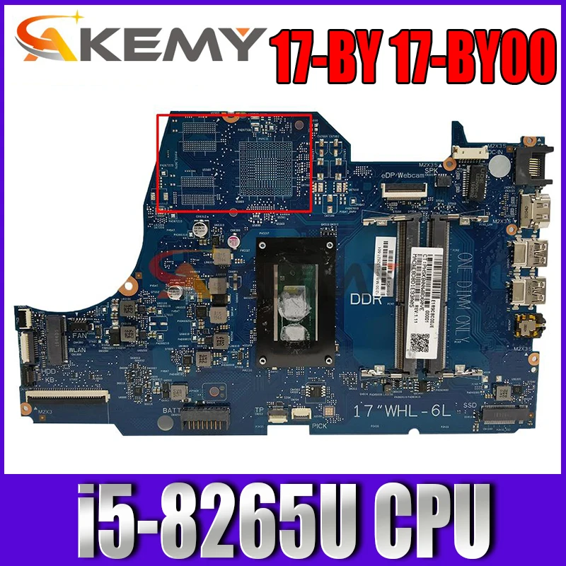 

Akemy L32627-601 6050A3022701 notebook MOTHERBOARD DDR4 i5-8265U for HP 17-BY 17-BY00 17G-CR 17Q-CS laptop motherboard mainboard
