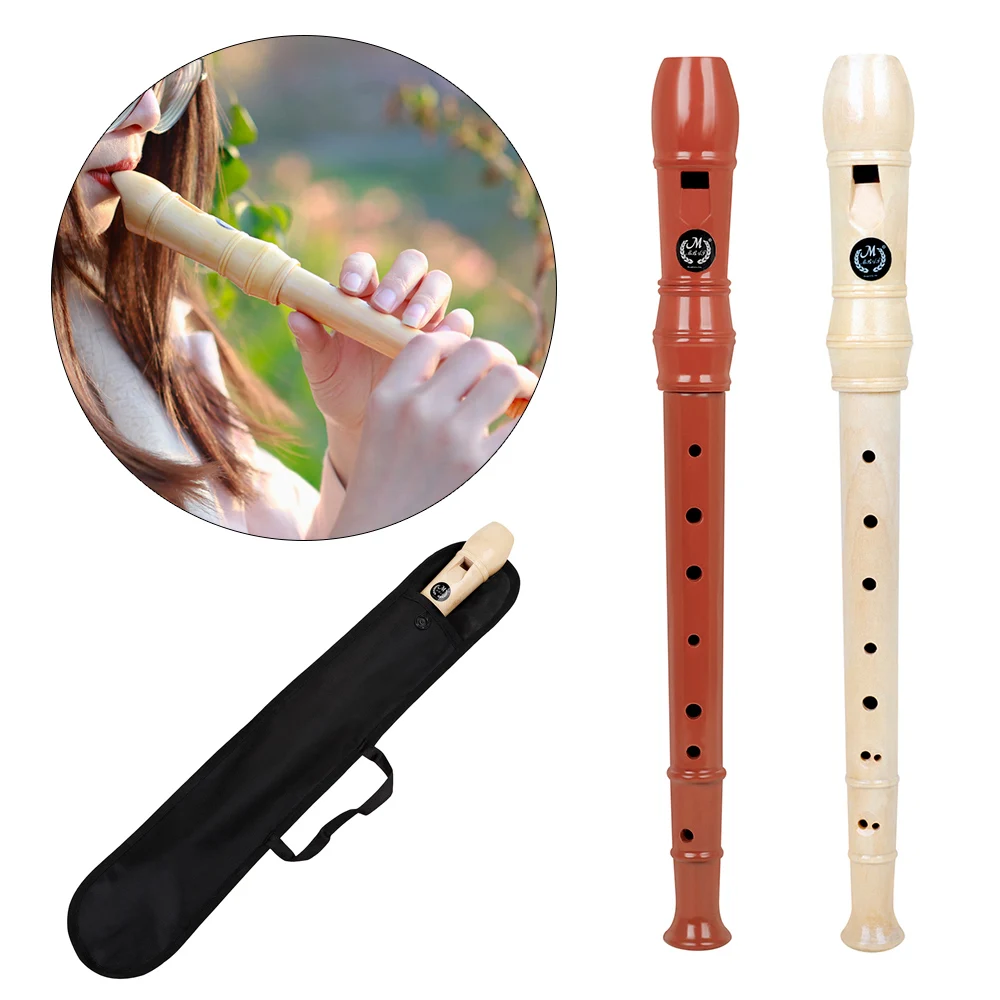 

Peach Wood 8 Holes Flute Soprano Recorder Germany Type Wooden Flute for Student Beginner Woodwind Musical Instrument
