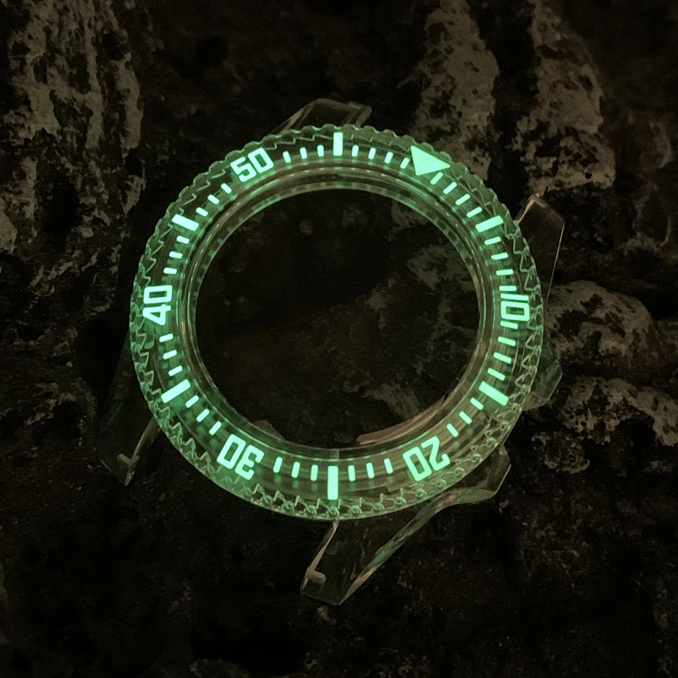 

Green Luminous Bezel Acrylic Watch Case for NH35 NH36 NH38 4R35 4R36 Movement Transparent Watchcase Watch Parts Fit Dial 28.5mm