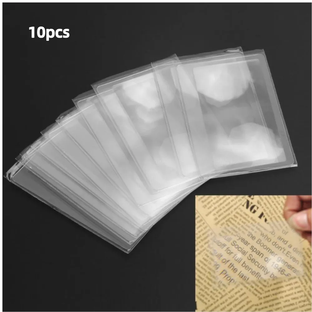 

3X Full Page Loupe Magnifier Fresnel lens Magnifier Magnification Magnifying Fresnel Lens Pocket Credit Card Magnifier 1-50pcs