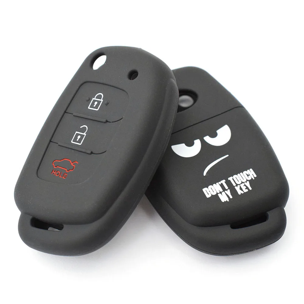 

For Hyundai Creta I20 Tucson Elantra Santa fe Silicone Remote Key Case Fob Shell Cover Skin Jacket Sleeve 2016 2017 2018 2019