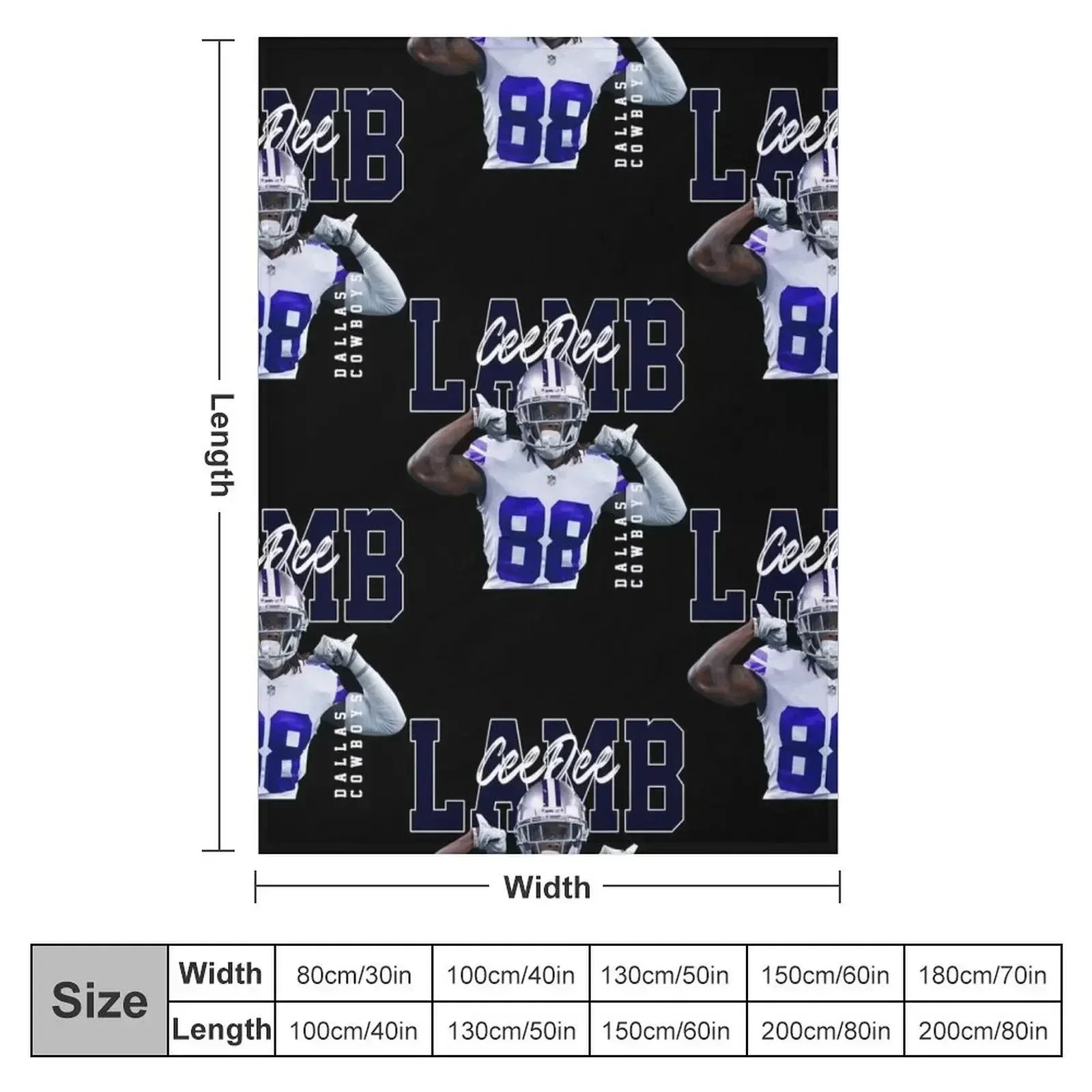 Ceedee-Lamb-DallasCowboys-Football-Players Плед для пикника Детские одеяла и