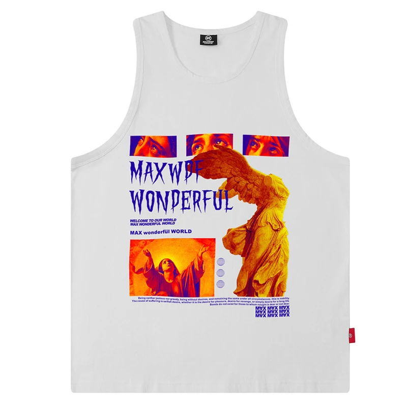 

Gym Clothing Men Hiphop Oversize Sleeveless Vest Sexy Vests Streetwear Coat Mens Graphics Printed Tank Top roupas masculinas