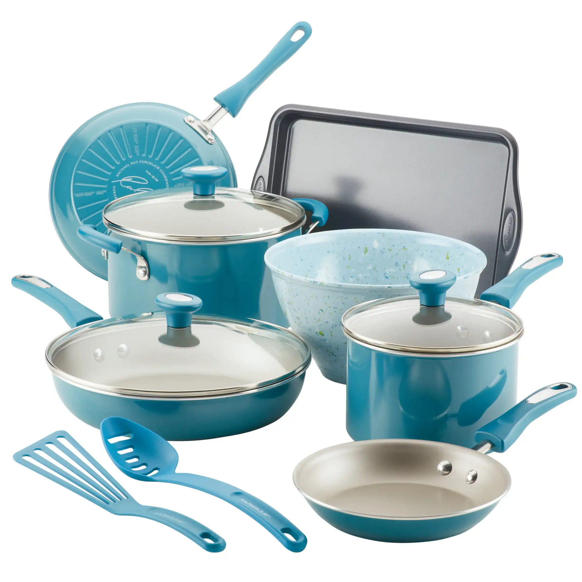 Rachael Ray 12-Piece Get Cooking! Nonstick Pots and Pans Set