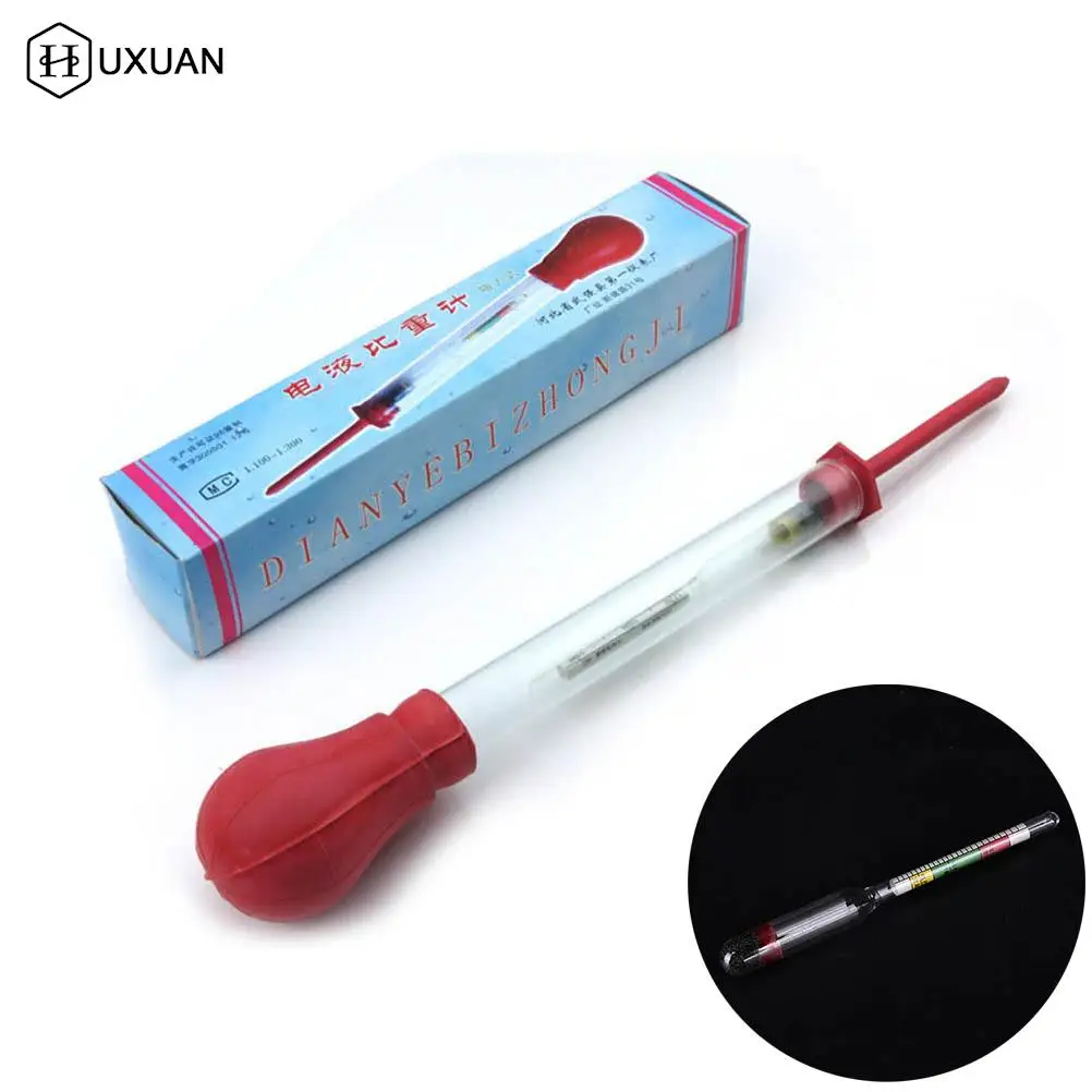 

1.1-1.3 Suction Type Tool Battery Hydrometer Measuring Lead Flooded Densitometer Tester Acid Electrolyte Colored Zone Storage