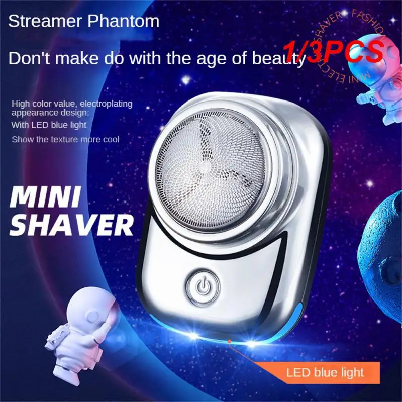

1/3PCS Mini Electric Travel Shaver For Men Pocket Size Washable Rechargeable Portable Painless Cordless Trimmer Knive Face Beard