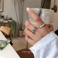 s925 sterling silver ring ladies irregular multi layer winding twisted silver ring simple finger joint jewelry girl party gift