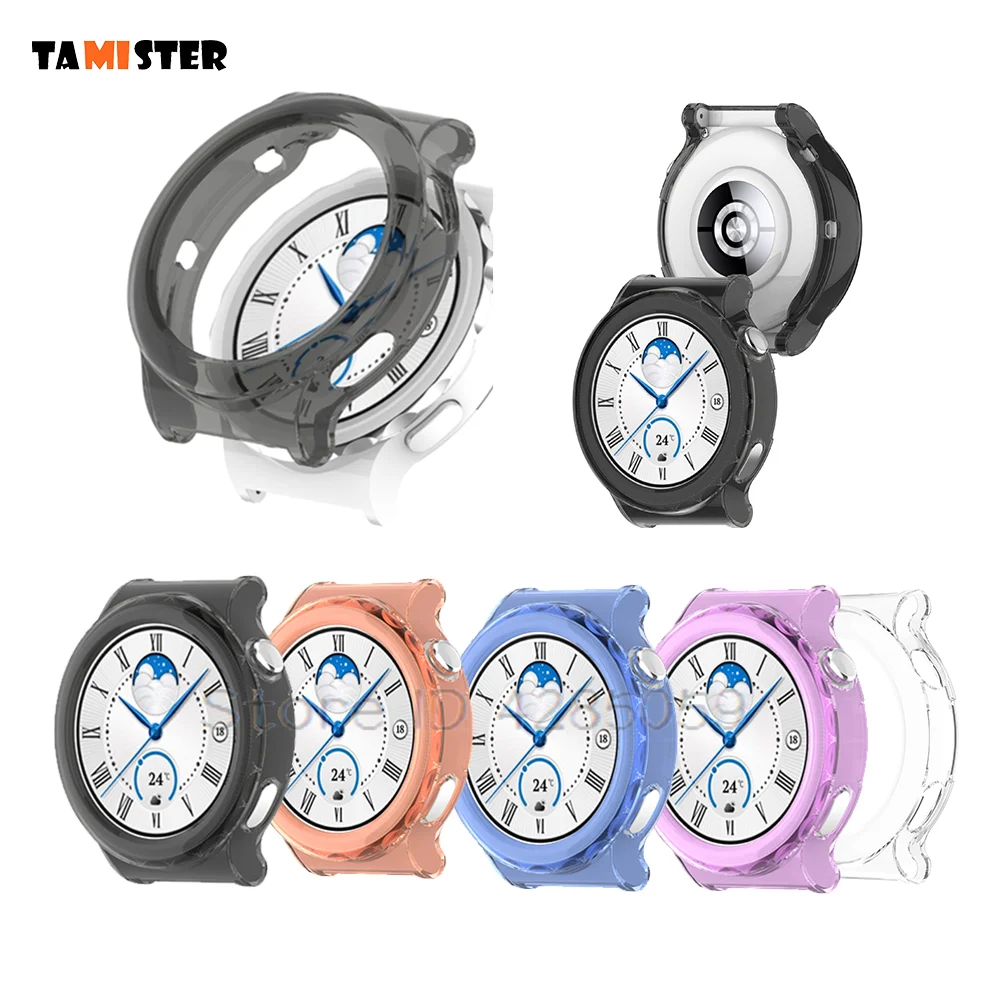 

Защитный чехол для Huawei Watch GT3 Pro 43 мм 46 мм, силиконовый чехол с полным покрытием, бампер, Мягкий защитный чехол из ТПУ