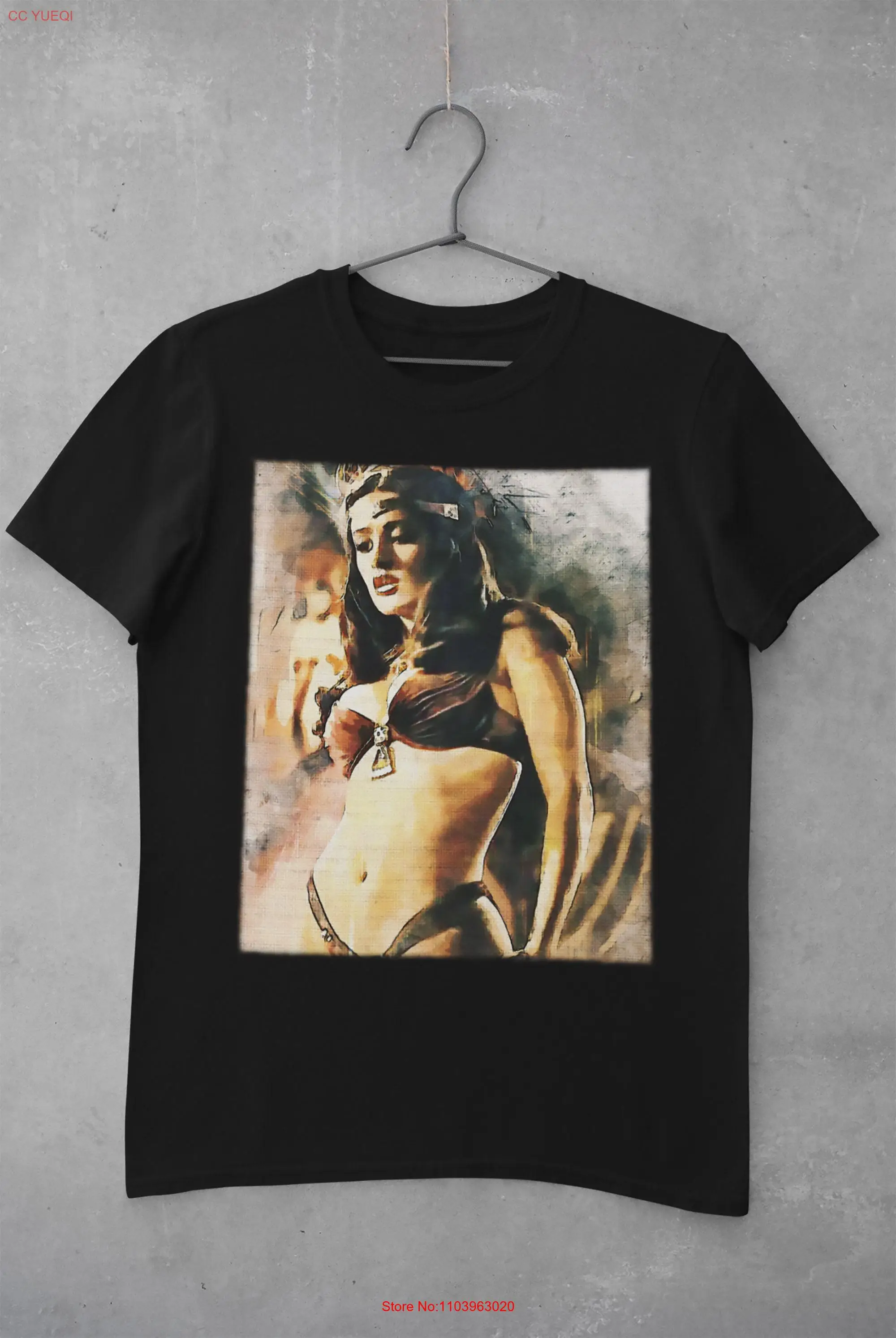 Фото Винтажная футболка Salma Hayek Fan ArT From Dusk Till Dawn с длинными или короткими рукавами №1