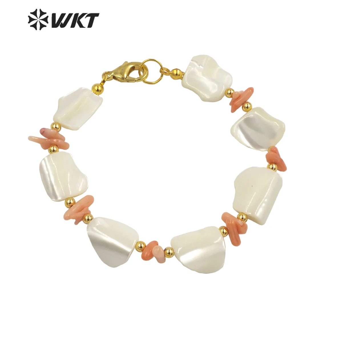 

WT-MPB082 WKT 2023 Noble style amethyst&agate&shell new sale bracelet good-quality hip-hop party gift bracelet Accessories