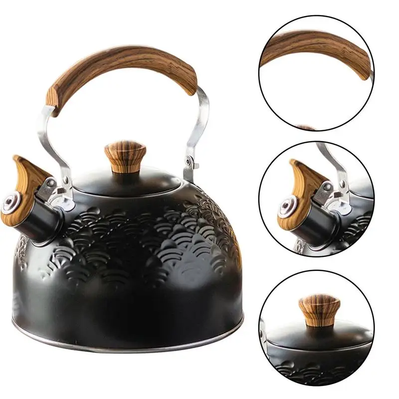 Primula Stewart Whistling Stovetop Tea Kettle Food Grade Sta