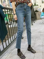 high waisted jeans womens 2022 spring washed y2k cargo pants aesthetic black straight leg streetwear boyfriend jeans for women