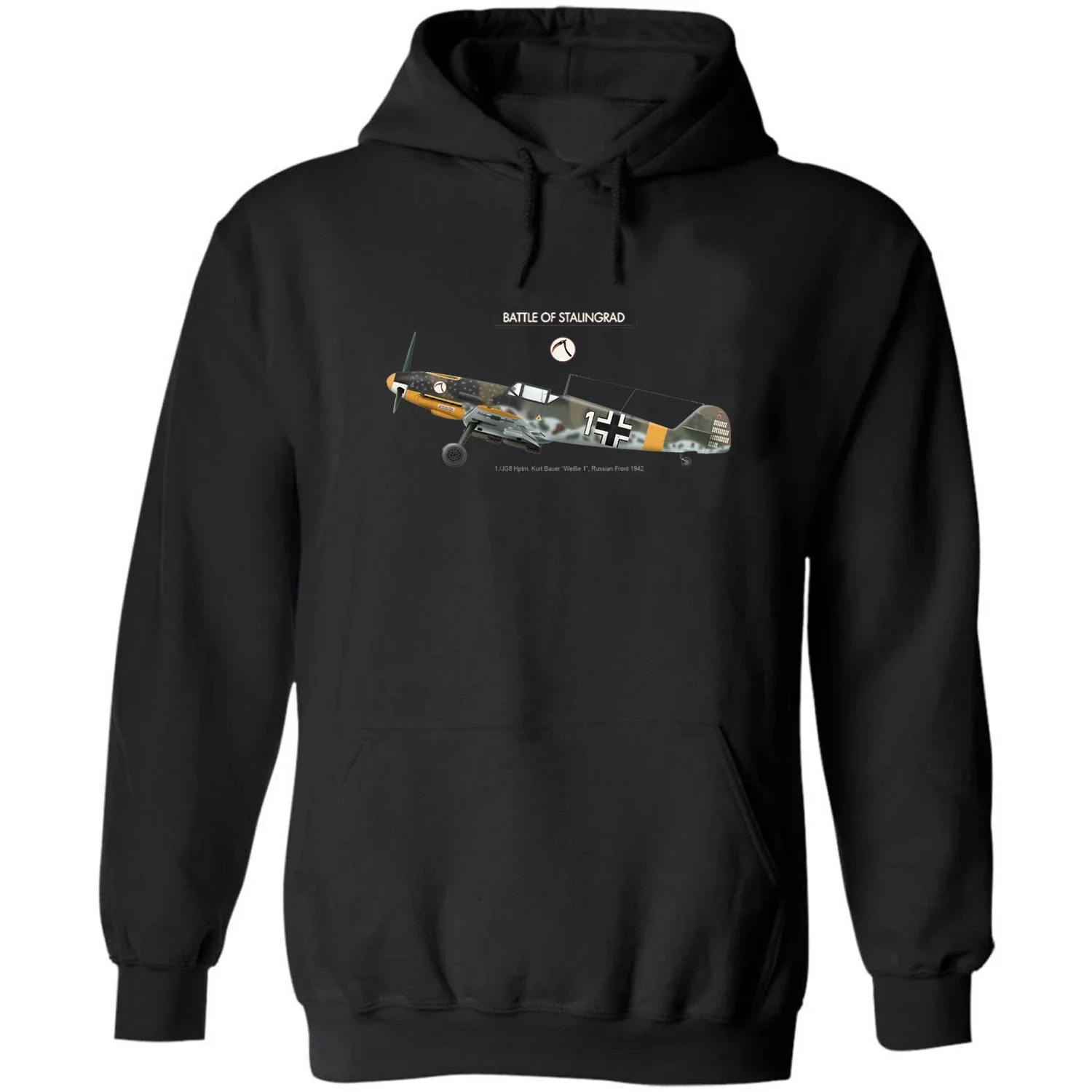 Battle of Stalingrad Luftwaffe JG8 Bf-109 Fighter пуловер с капюшоном удобные хлопковые мужские