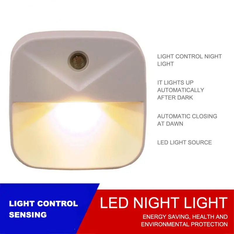 

LED Sensor Night Light Light Control Sense Night Light Wide Angle Sensor Light Start Night Light For Living Room Bedroom Bedside