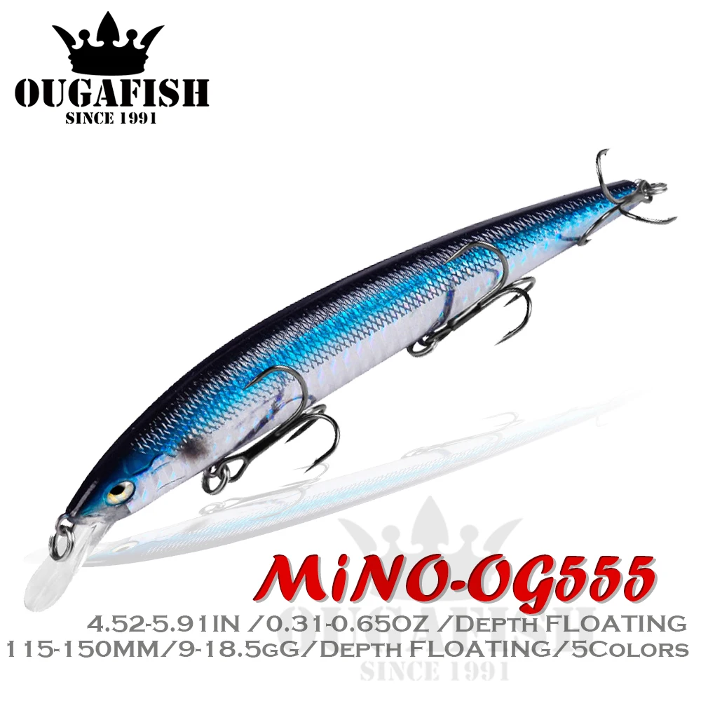 

Fishing Lure Floating Minnow 115mm/9g 150mm/18.5g Accesorios De Pesca Blackfish Leurre Dur Carnassier Isca Artificial Equipment