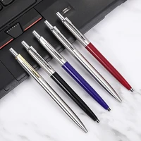a variety of colors are available direct sales metal push steel rod ballpoint pen semi metal push beating pen wholesale
