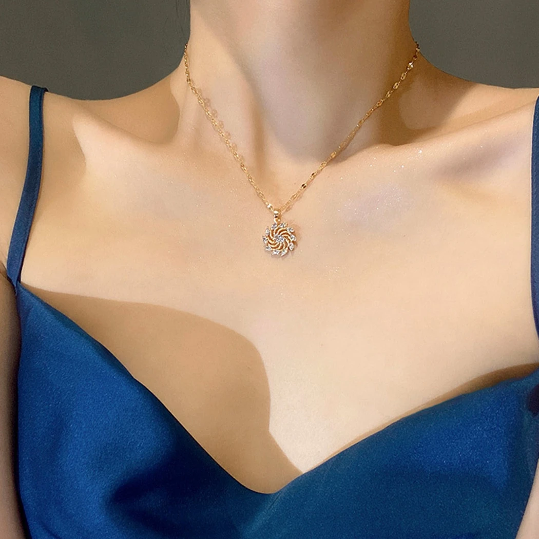 Модное ожерелье с подвеской в форме фейерверка изящное цепочка Ожерелье Стразы