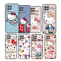 anime hellokitty girls for oppo realme gt neo master edition 9i 8 7 pro c21 narzo 30 soft silicone black phone case cover coque