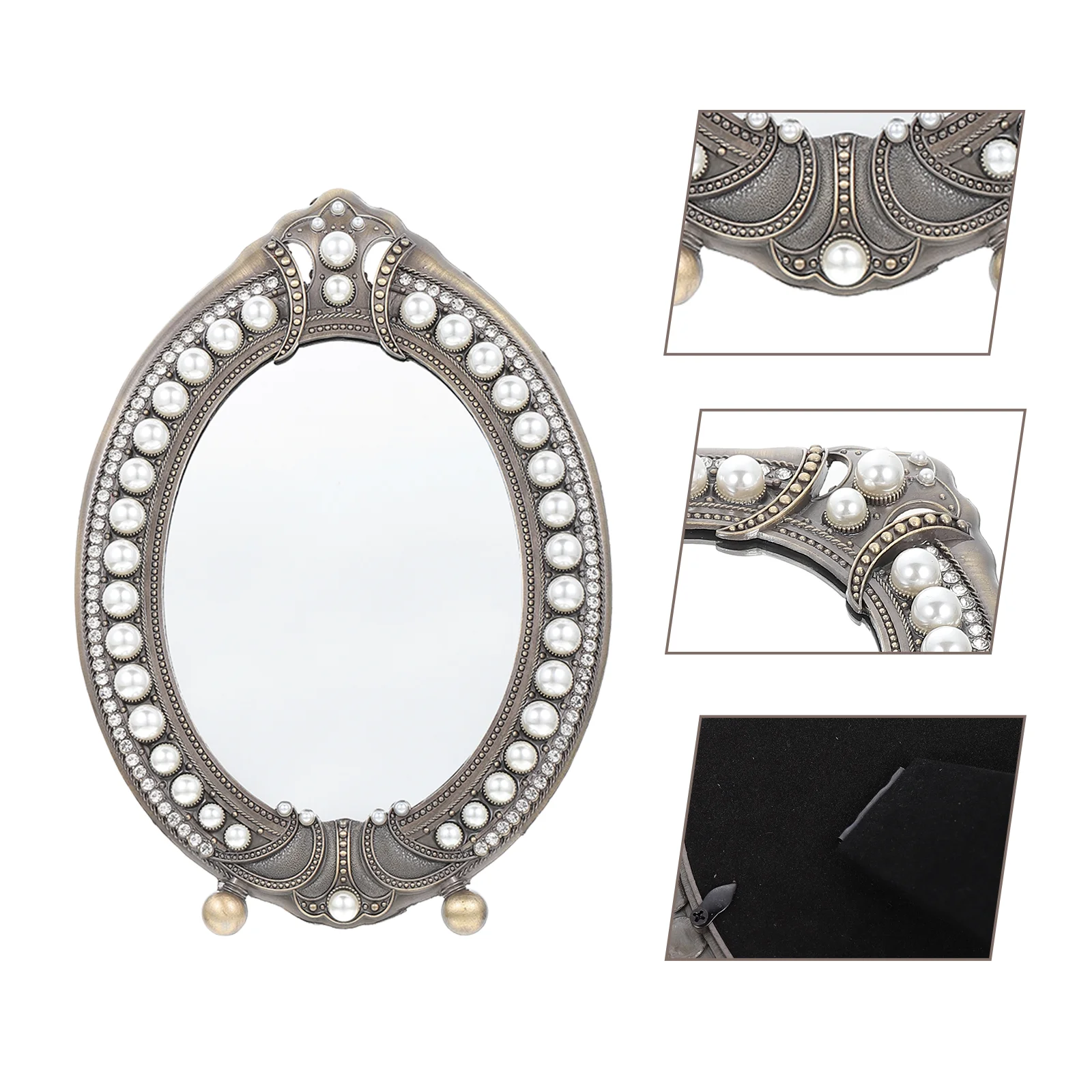 

Mirror Makeup Vintage Table Vanity Tabletop Decor Room Mirrors Desktop Desk Dressing Decorative Retro Dresser Stand Sided Double