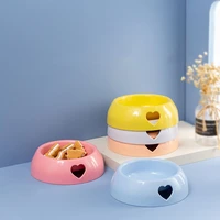 wholesale pet feeder candy color small plastic single bowl cat dog food can pet supplies feeding food water drinking bowl