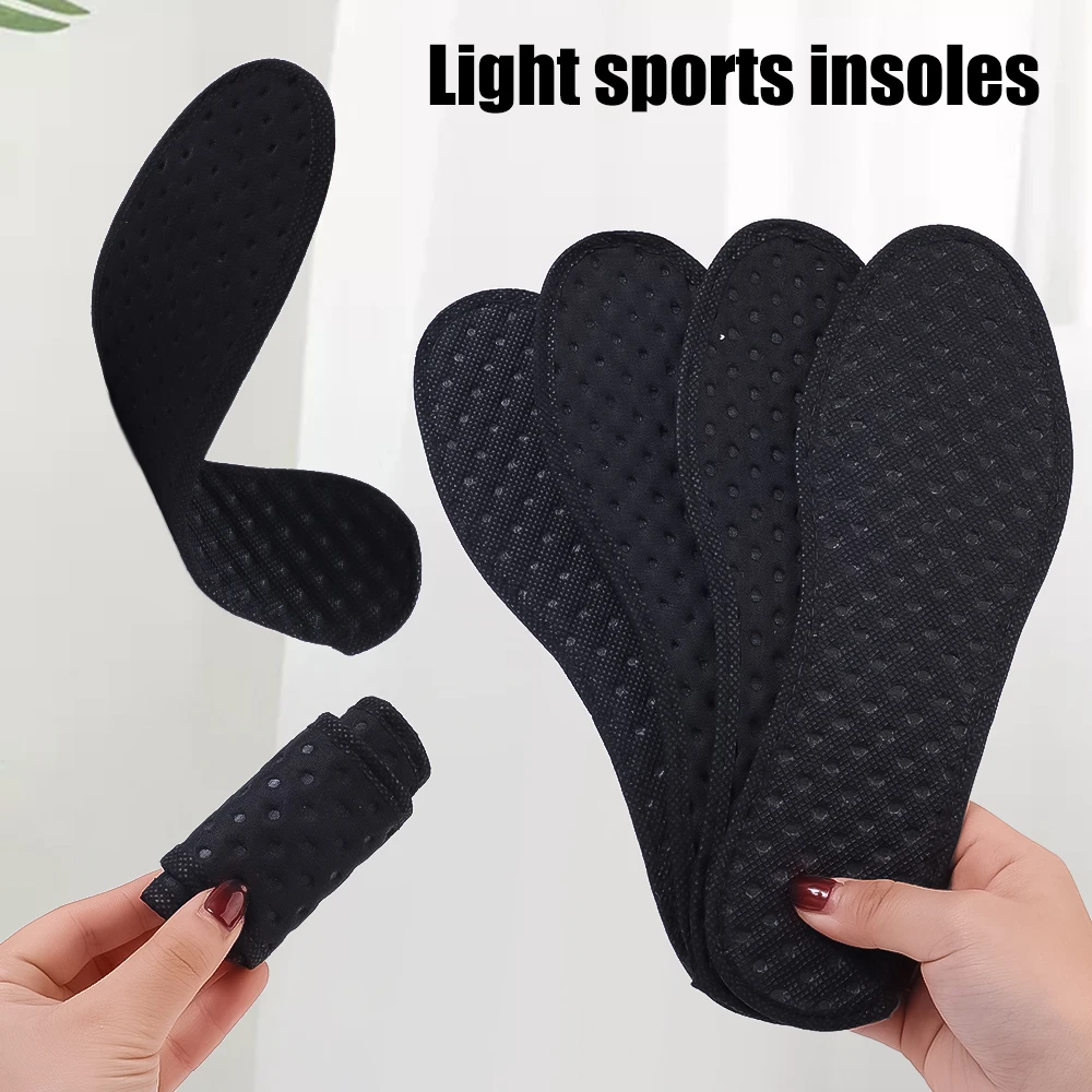 4PCS Deodorant Foot Insoles Bamboo Charcoal Insert Absorb-Sweat Mesh Breathable Thin Sport Shoe Pad Suction Perspiration Insole