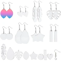 1 box diy 8 pairs sublimation earring blanks heat transfer jewelry making kit double sided dangles for jewelry findings