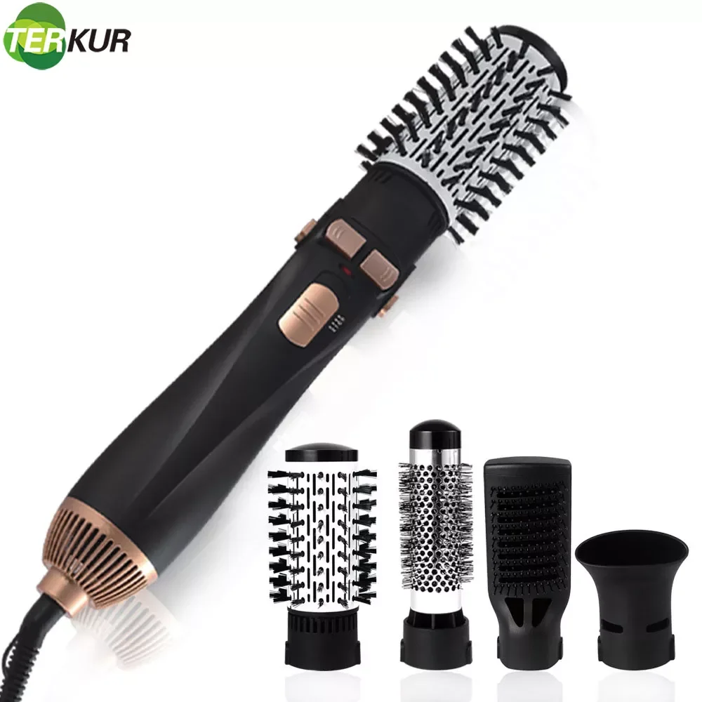 

Air Brush 4 Head Replaceable Hair Dryer Comb One Step Blower Strong Wind Electric Straightener Roller Curler Styling Tools