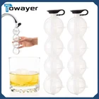 Новое устройство для изготовления кубиков льда для пищевых продуктов, 4 ячейки, экологически чистый силиконовый коктейль для виски, круглые ледяные шарики сделай сам для бара и кухни