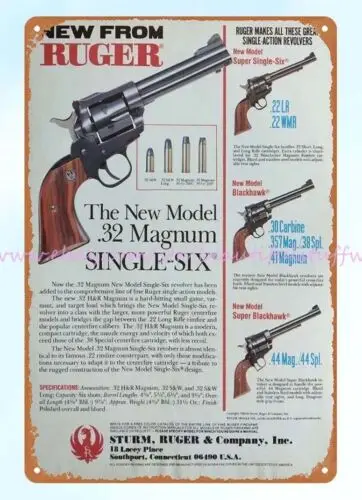 Плакат металлическая стена искусство 1984 рублей. 32 Magnum один шесть револьверный