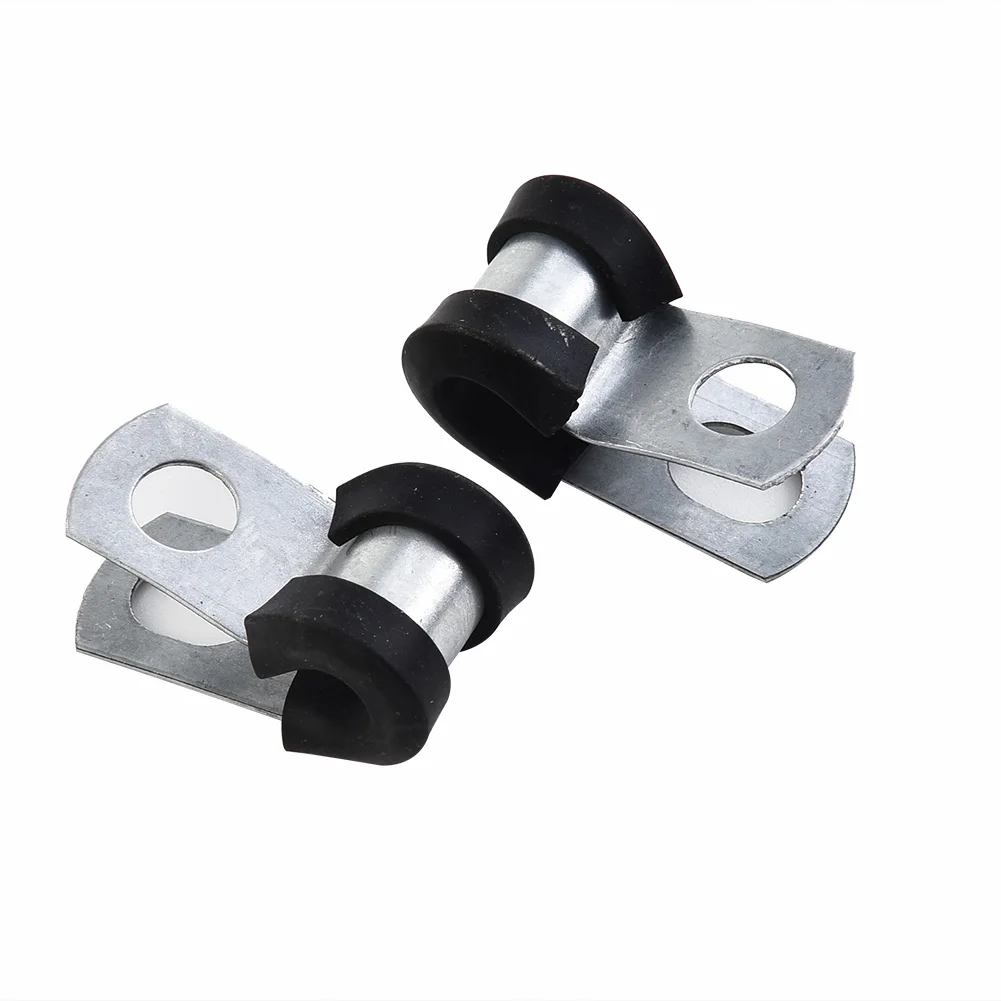 12PCS Lined Pipe Clamps Cable Installation Clamps Wire Fixed Hose Clamps For Mikalor Camper Hydraulic 3/16