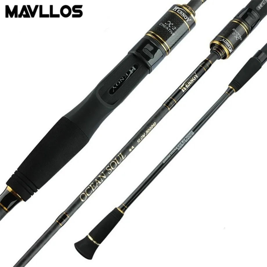 Mavllos Hennoy Slow Jigging Rod Bait Lure 80-300g/ 30-200g Drag Power 12kg Jigging Spinning Ocean Fishing Rod Casting Boat Rod