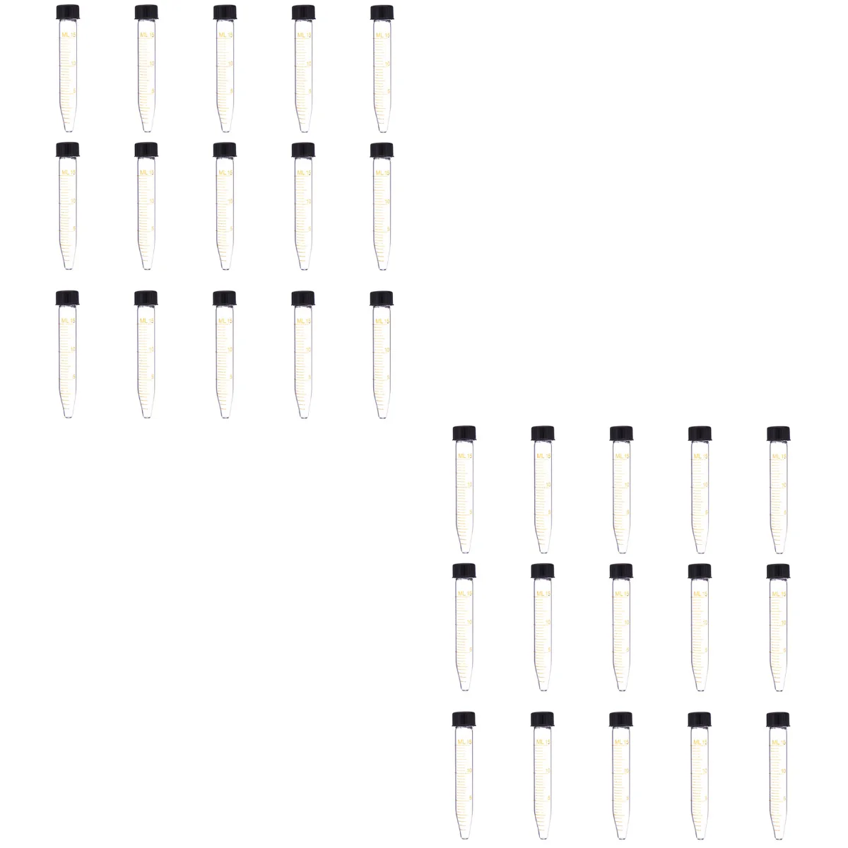 

30 шт., 15 мл, стеклянные центрифуги, научные лампы с крышками