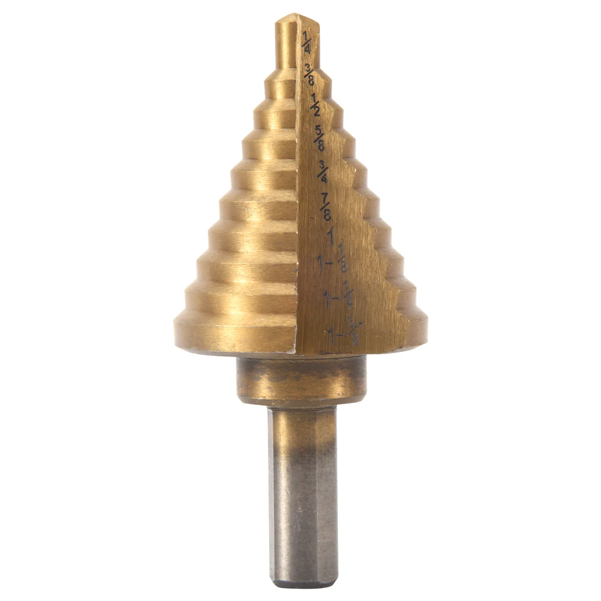 Ступенчатое сверло коническое Высокоскоростная сталь 10 шагов от 1/4 до 1-3/8 дюйма