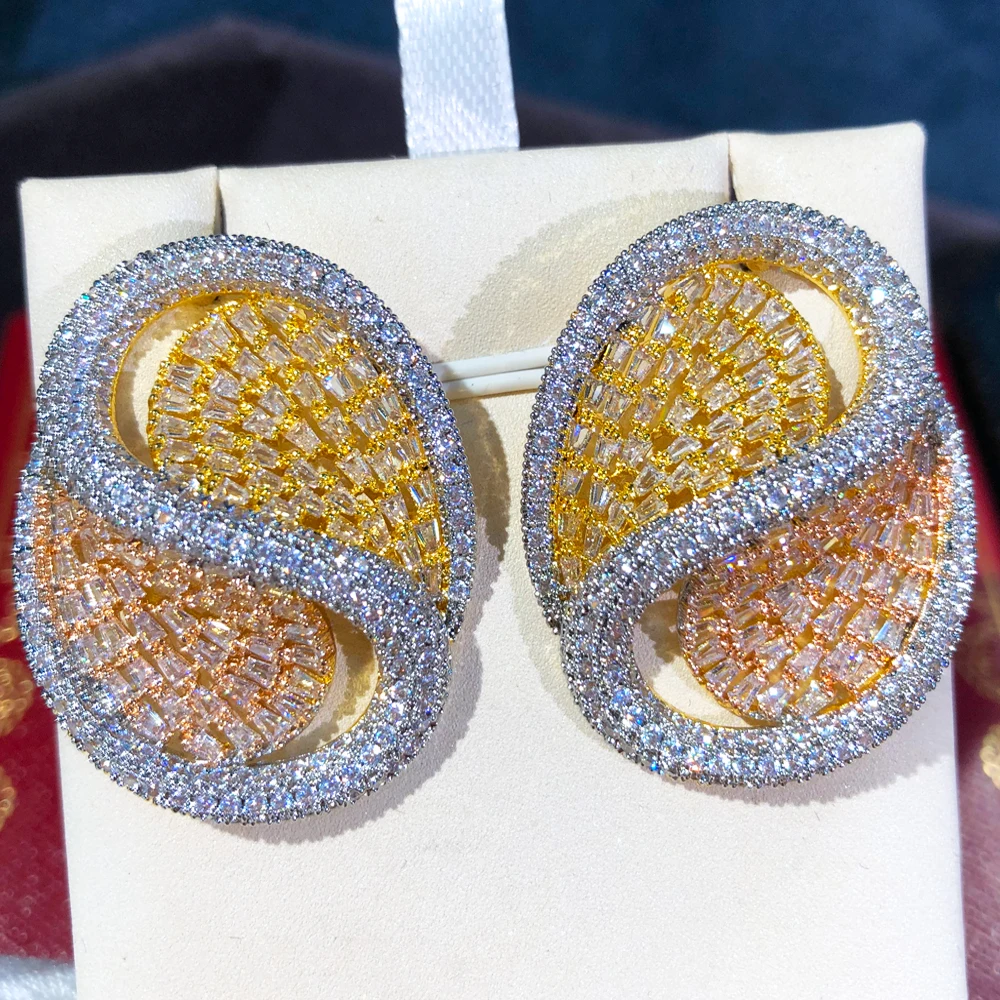 Missvikki Роскошные очаровательные трехцветные серьги для женщин свадебная