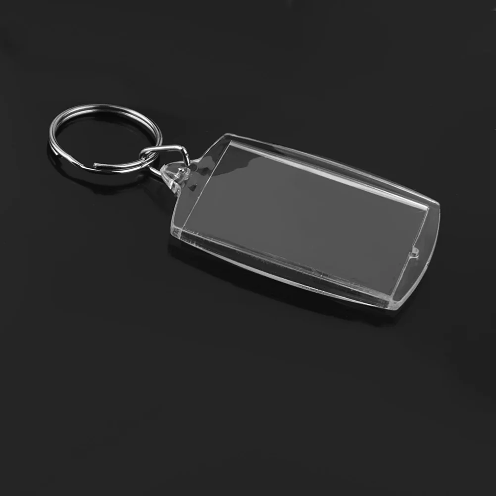 

Photo Keychain Frame Key Acrylic Transparent Keyrings Diy Keyring Keychains Ring Holder Blank Snap Custom Insert Blanks Square