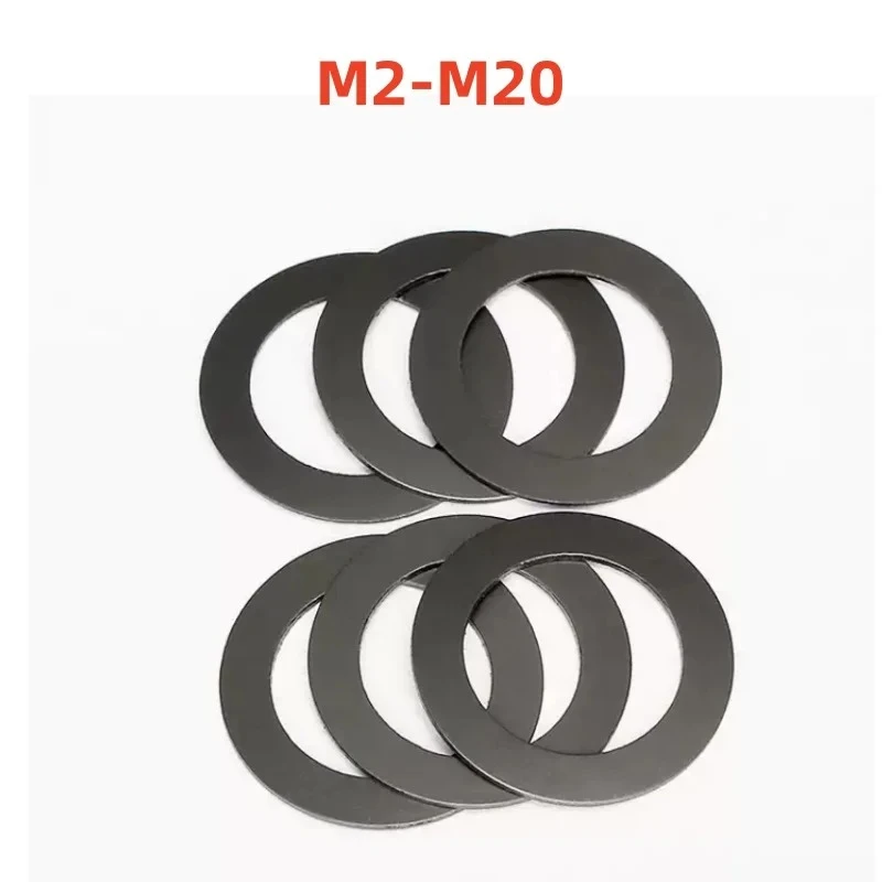 

M2 M2.2 M2.3 M2.5 M3 M4 M5 M6 M7 M8 M8.5 M10 M12 M15 M20 Черная нейлоновая плоская прокладка Тонкая плоская прокладка