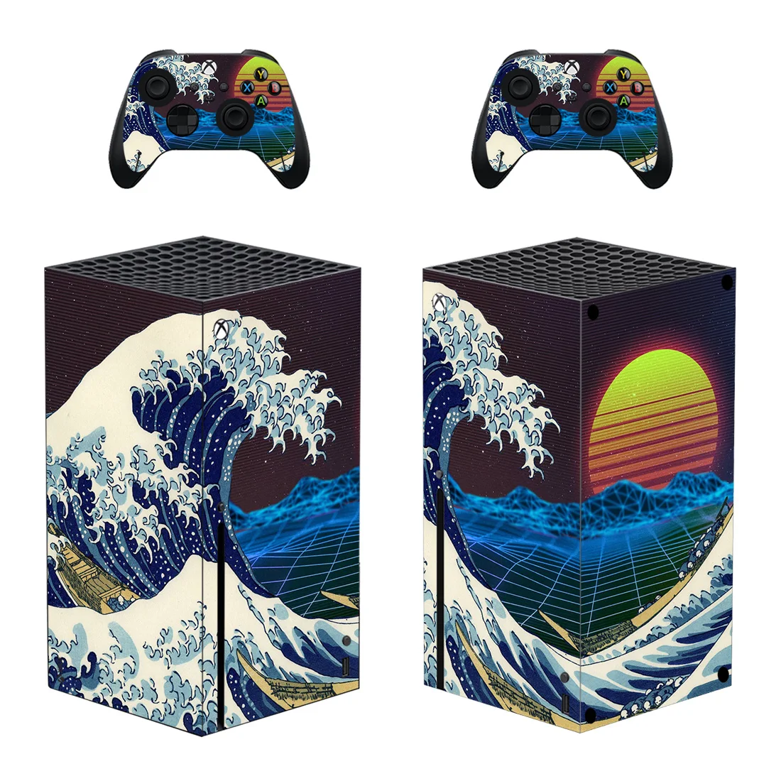 

Sea Wave Style Xbox Series X Skin Sticker for Console & 2 Controllers Decal Vinyl Protective Skins Style 1